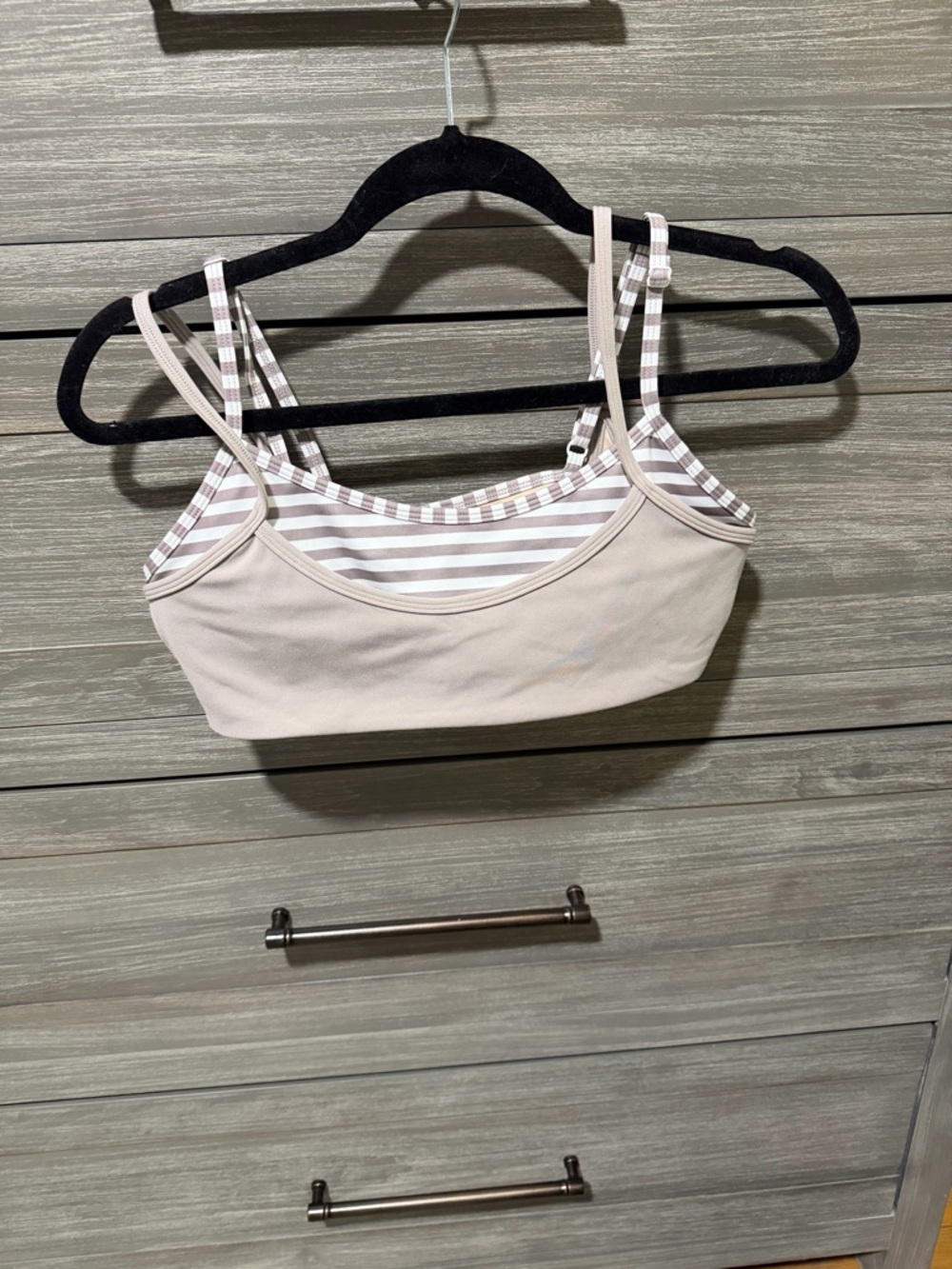 Liaison the label truffle and stripes double layer bra size medium (fits large)